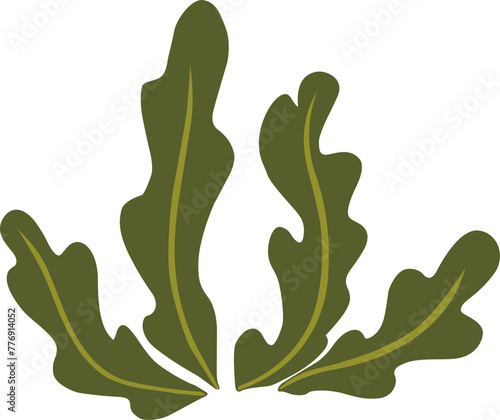 Abstract seaweed, sea grass and coral illustration for decoration on marine life, aquatic plant and ocean concept.