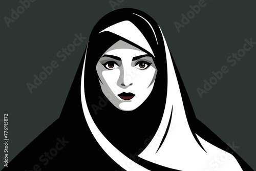 Captivating Arab Muslim Woman Veiled in Mystery