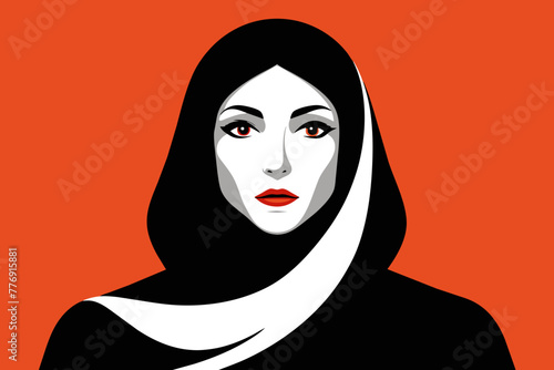Captivating Arab Muslim Woman Veiled in Mystery