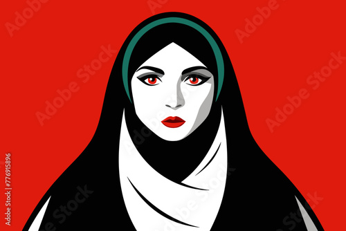 Captivating Arab Muslim Woman Veiled in Mystery