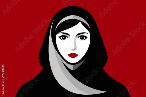 Captivating Arab Muslim Woman Veiled in Mystery