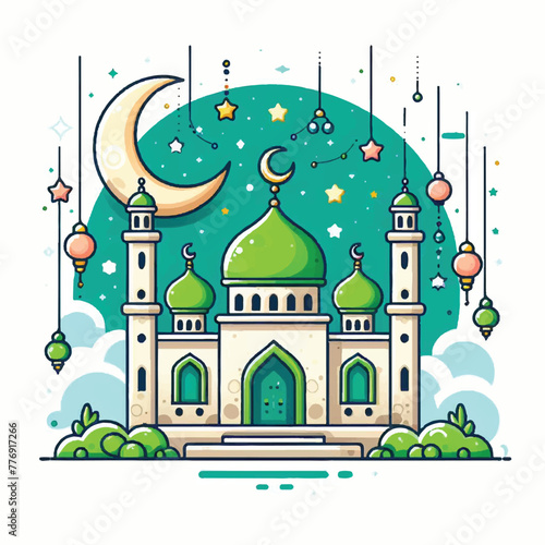 cartoon mosque