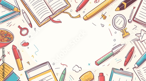 Background for posters and presentations, school theme, education, learning