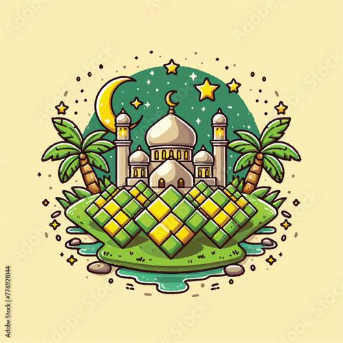 cartoon mosque