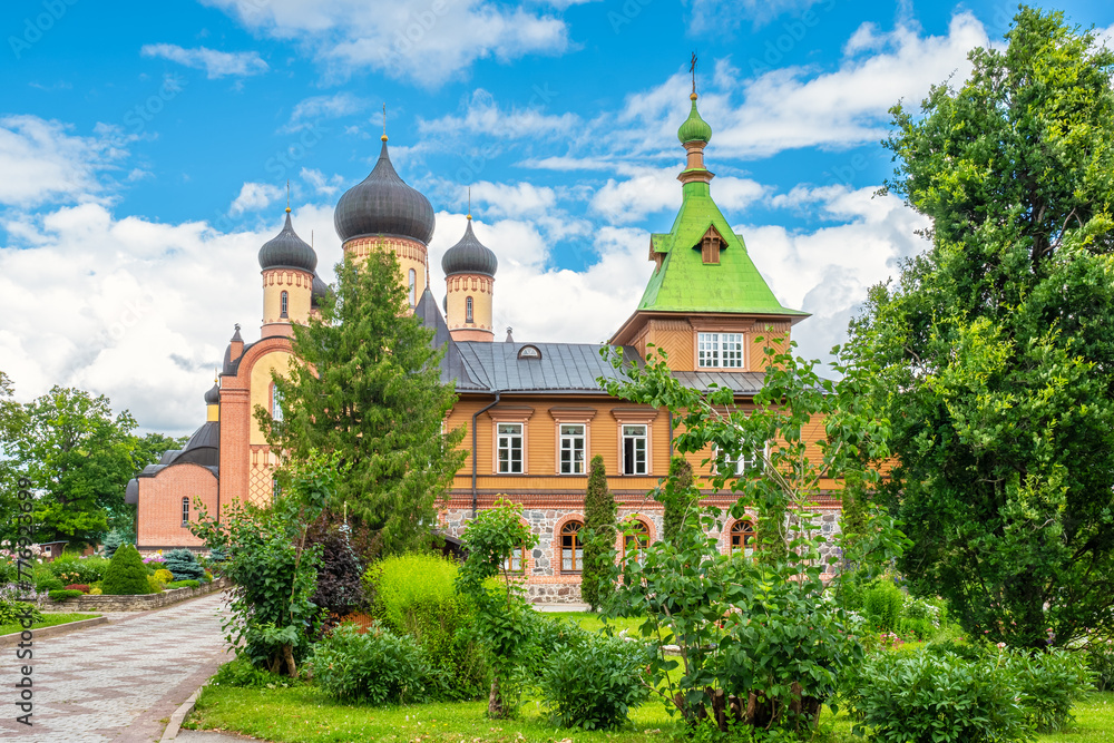 Churches of Puhtitsa Monastery. Kuremae, Estonia