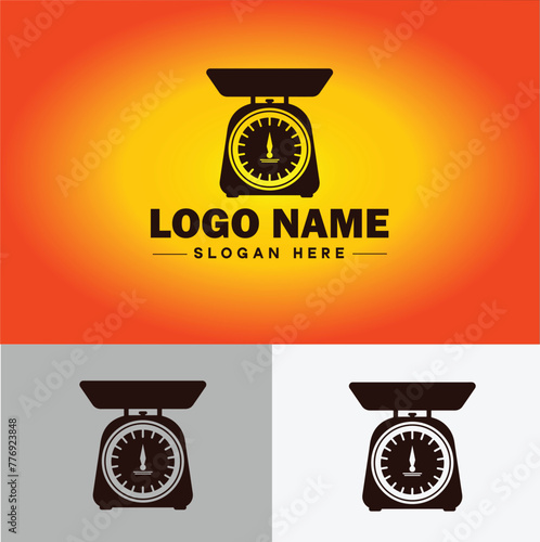 Justice scales law firm weight judgment logo icon vector for business app silhouette logo template