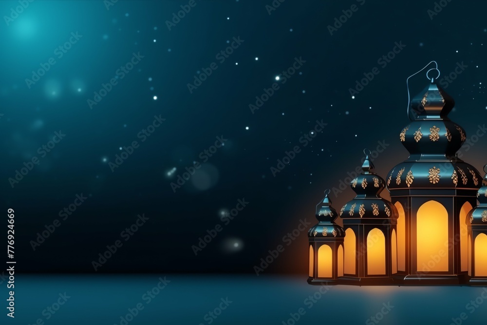 custom made wallpaper toronto digitalEid mubarak and ramadan kareem greetings with islamic lantern and mosque. Eid al fitr background