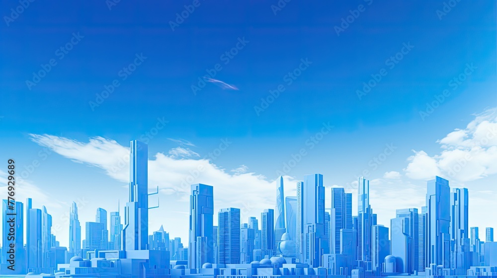 cityscape blue future