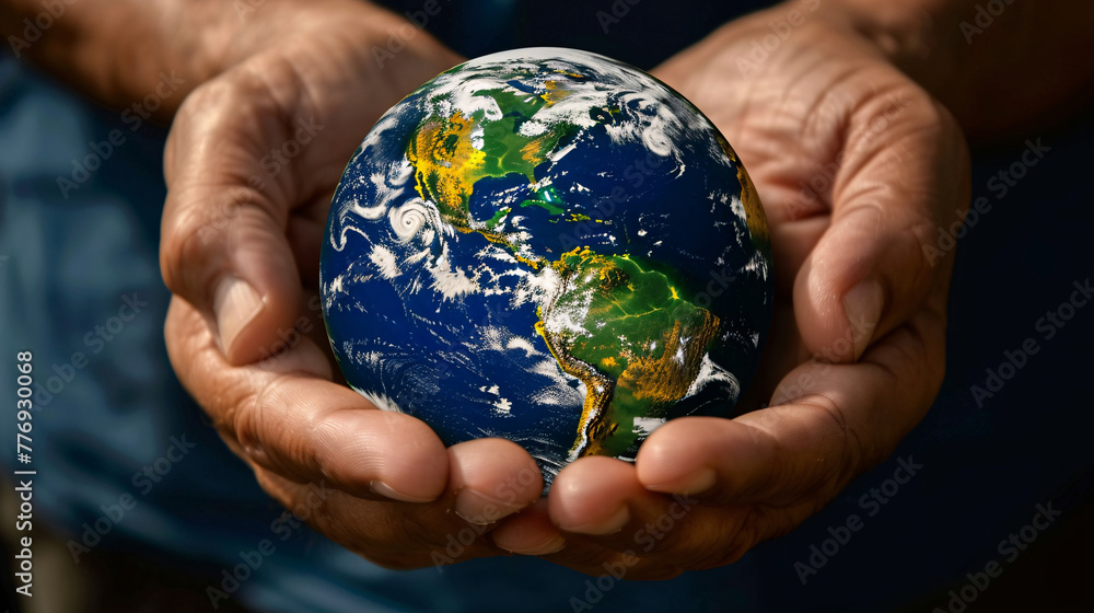 Human hand holding earth globe, energy, leaves and clouds. World environment day concept, Save the earth, sustainability, no waste eco lifestyle. Human hand holding earth globe, energy, leaves and clouds. World environment day concept, Save the earth, sustainability, no waste eco lifestyle.