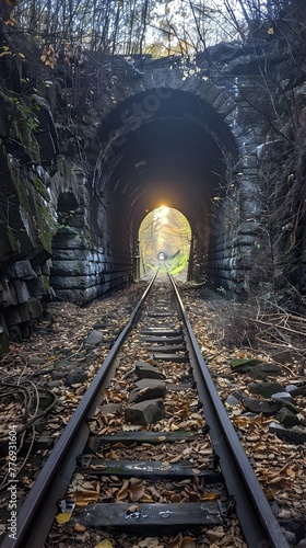 Enchanting Passage through the Wilderness: An Abandoned Train Tunnel's Captivating Allure