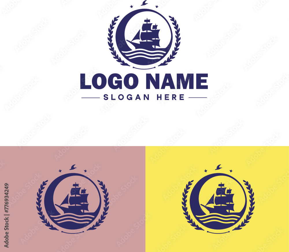 ship sea shipping cargo cruise ocean ship boat logo icon vector for business app silhouette logo template ship sea shipping cargo cruise ocean ship boat logo icon vector for business app silhouette logo template