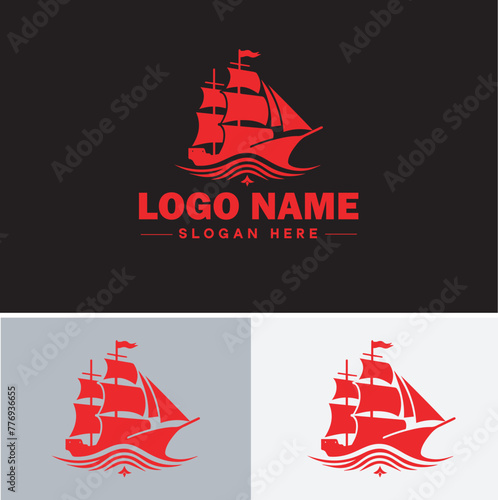 ship sea shipping cargo cruise ocean ship boat logo icon vector for business app silhouette logo template
