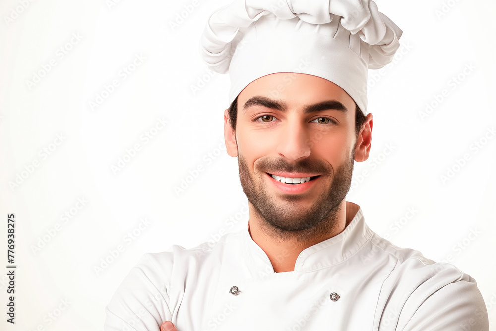 Confident chef with a friendly smile Confident chef with a friendly smile