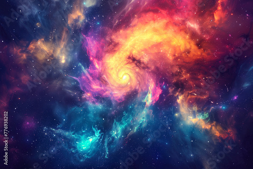 Cosmic swirls in vibrant galaxy