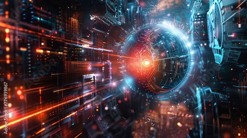 a banner image showcasing IT technologies in a futuristic movie style