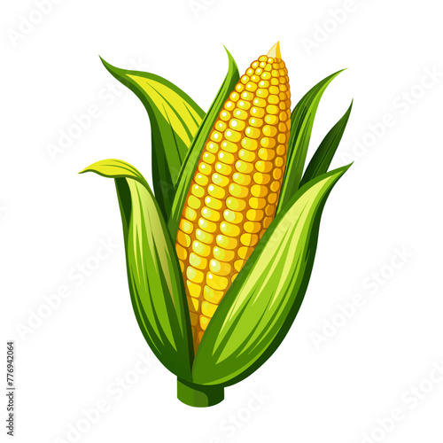 Corn On The Cob Sign Maize Emoji Icon Illustration