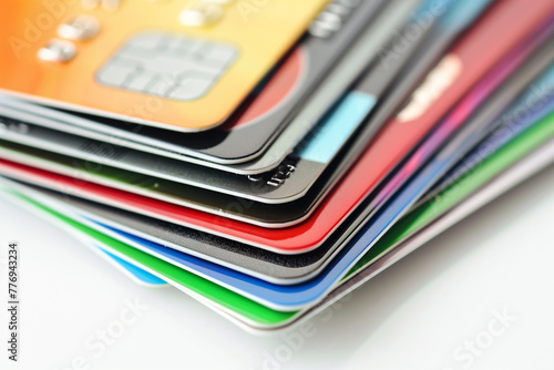 Wallpaper Mural Cose-up of credit card on white background. Credit card payment for purchases, Online shopping, business financial and banking concept. Torontodigital.ca