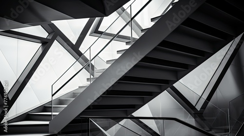 staircase gray geometric