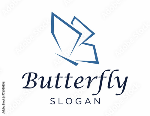 Logo design about Butterfly on a white background. made using the CorelDraw application. photo