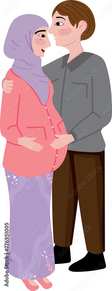 Pregnancy and parenthood concept vector illustration Pregnancy and parenthood concept vector illustration