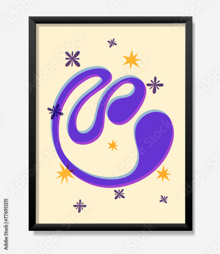 Shape letter C abstract geometric alphabet and Y2K grids. Brutal modern shape oval spiral letter and other primitive elements. Swiss design aesthetics.