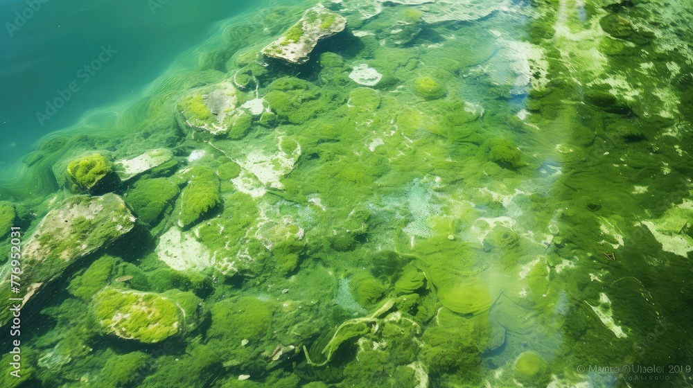 water blue-green algae water blue-green algae