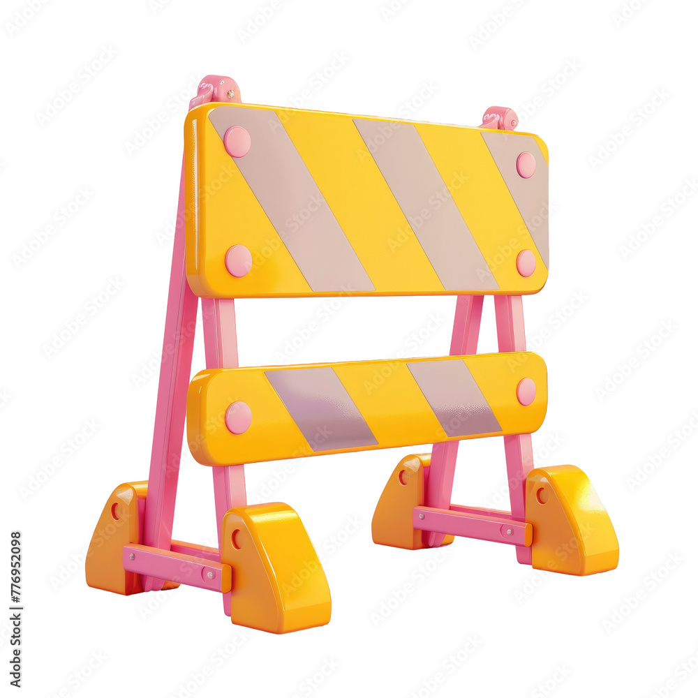 Yellow and pink toy bench with a handle Yellow and pink toy bench with a handle