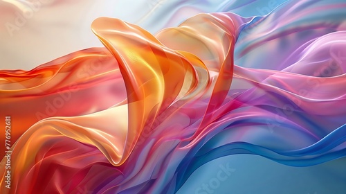 3d render colourful wave freedom abstract background wallpaper ultra clear details