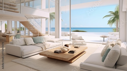 contemporary interior design beach © vectorwin