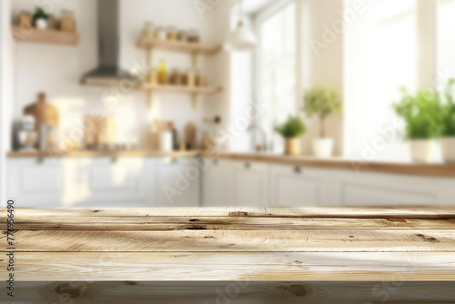 wooden kitchen table © Mert