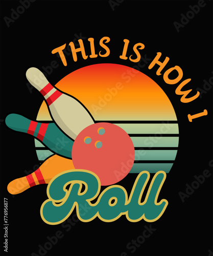 This is my spare shirt , Funny Bowler Bowling Retro Vintage T-shirt Design, bowling t-shirt design photo