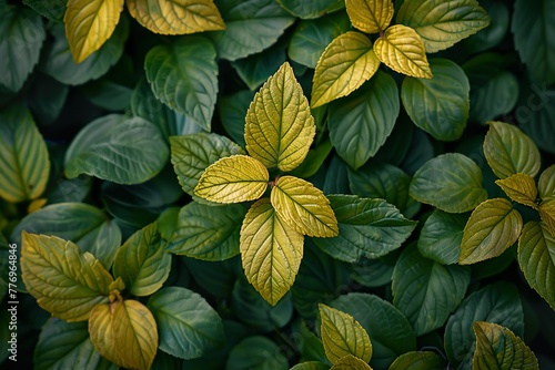 toxic green macro leaves background  vintage tone