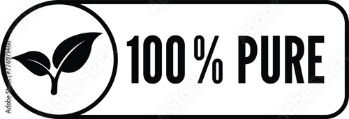 100 percent pure icon for packaging and marketing