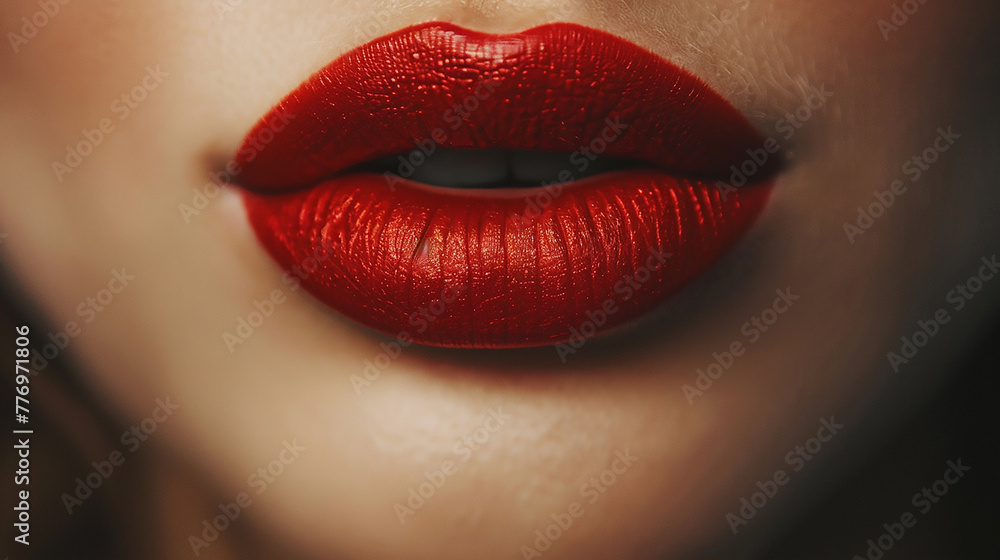 Close up of beautiful indian woman lips with lipstick, beauty macro photography, stock photo, photography, hyper realistic Close up of beautiful indian woman lips with lipstick, beauty macro photography, stock photo, photography, hyper realistic