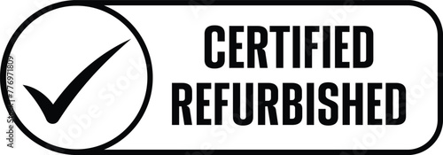 certified refurbished icon for packaging and online promotion