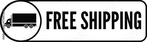 Wallpaper Mural Free shipping icon for packaging and online promotion Torontodigital.ca