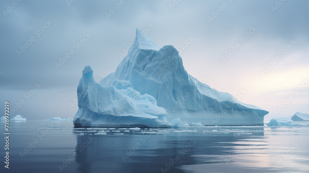 iceberg formation on Atlantic Ocean iceberg formation on Atlantic Ocean