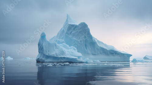 iceberg formation on Atlantic Ocean