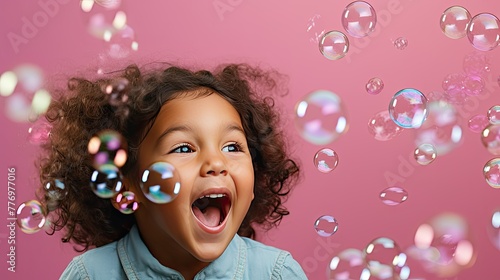 joy pink background bubble