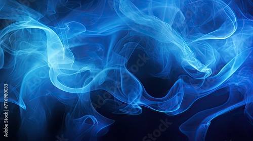 vibrant blue background smoke