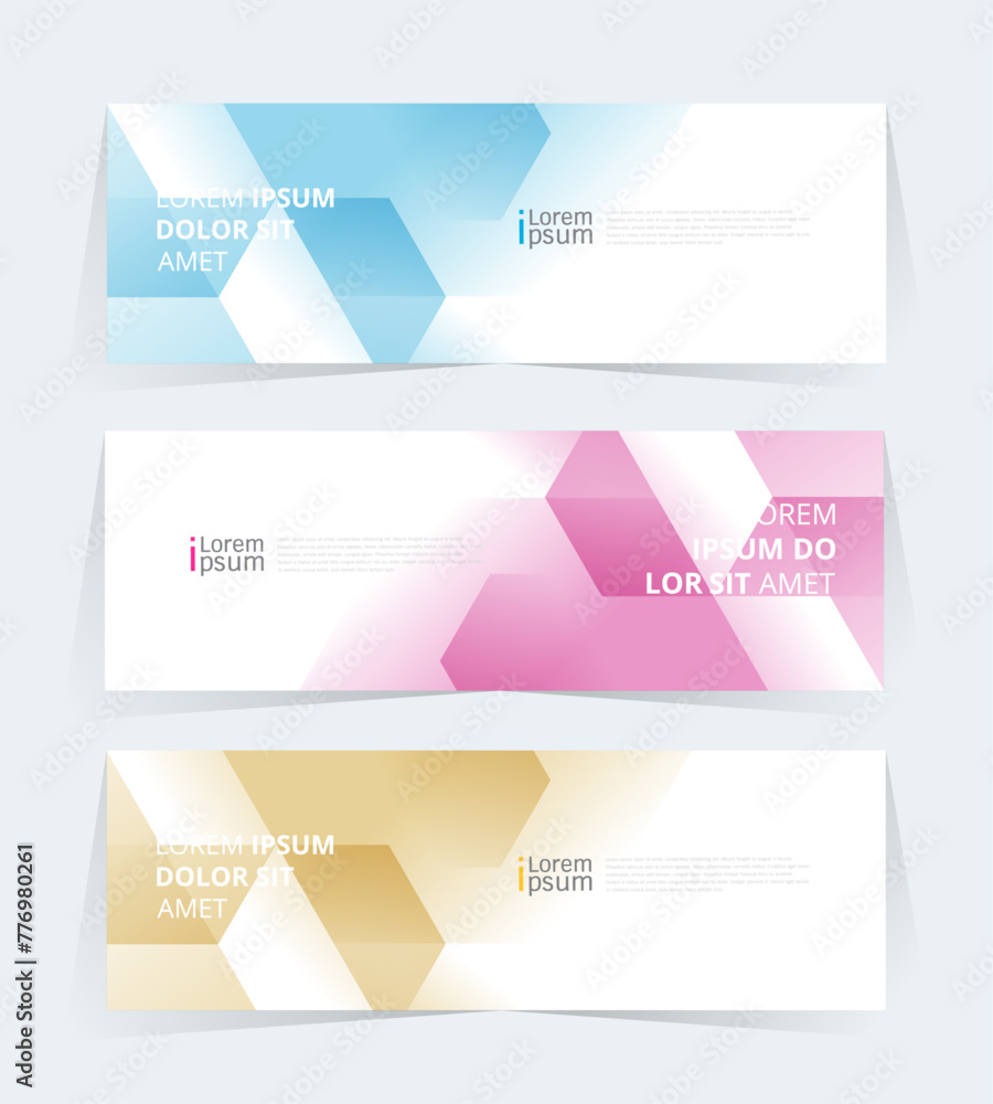 Fototapeta premium Geometric banner design with Vector presentation template.