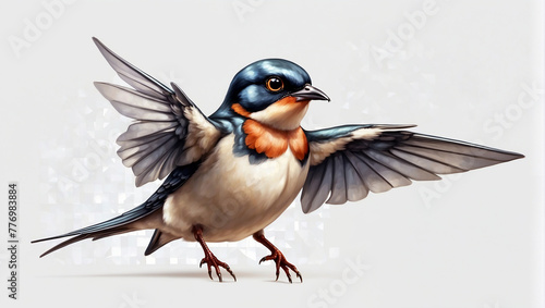 swallow bird on transparent background