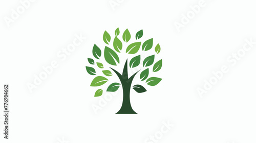 Eco Tree Leaf Logo Template - Vector Flat vector isolated