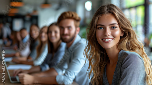 Wallpaper Mural Focused group of entrepreneurs during a brainstorming session, high energy. Torontodigital.ca