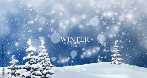Winter season style background designl