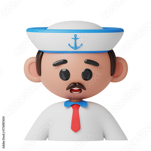 3D illustration of sailor man