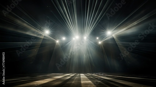 theater stage light beams