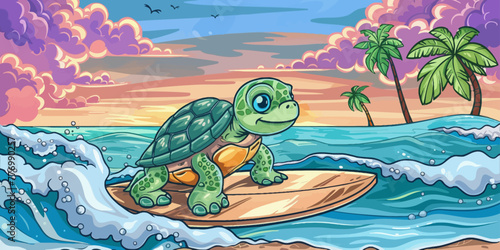 character turtle on the surf game