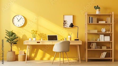 vibrant interior design yellow