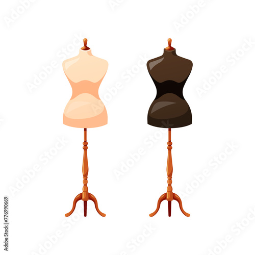 Mannequin vector isolated on white background.